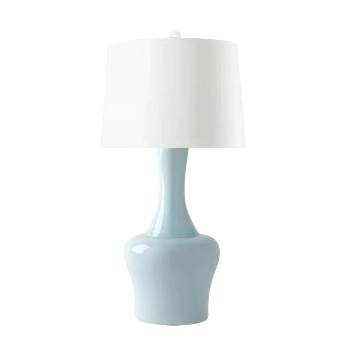 Misty Blue Nadia Glazed Ceramic Table Lamp Base - Table Lamps - The Well Appointed House