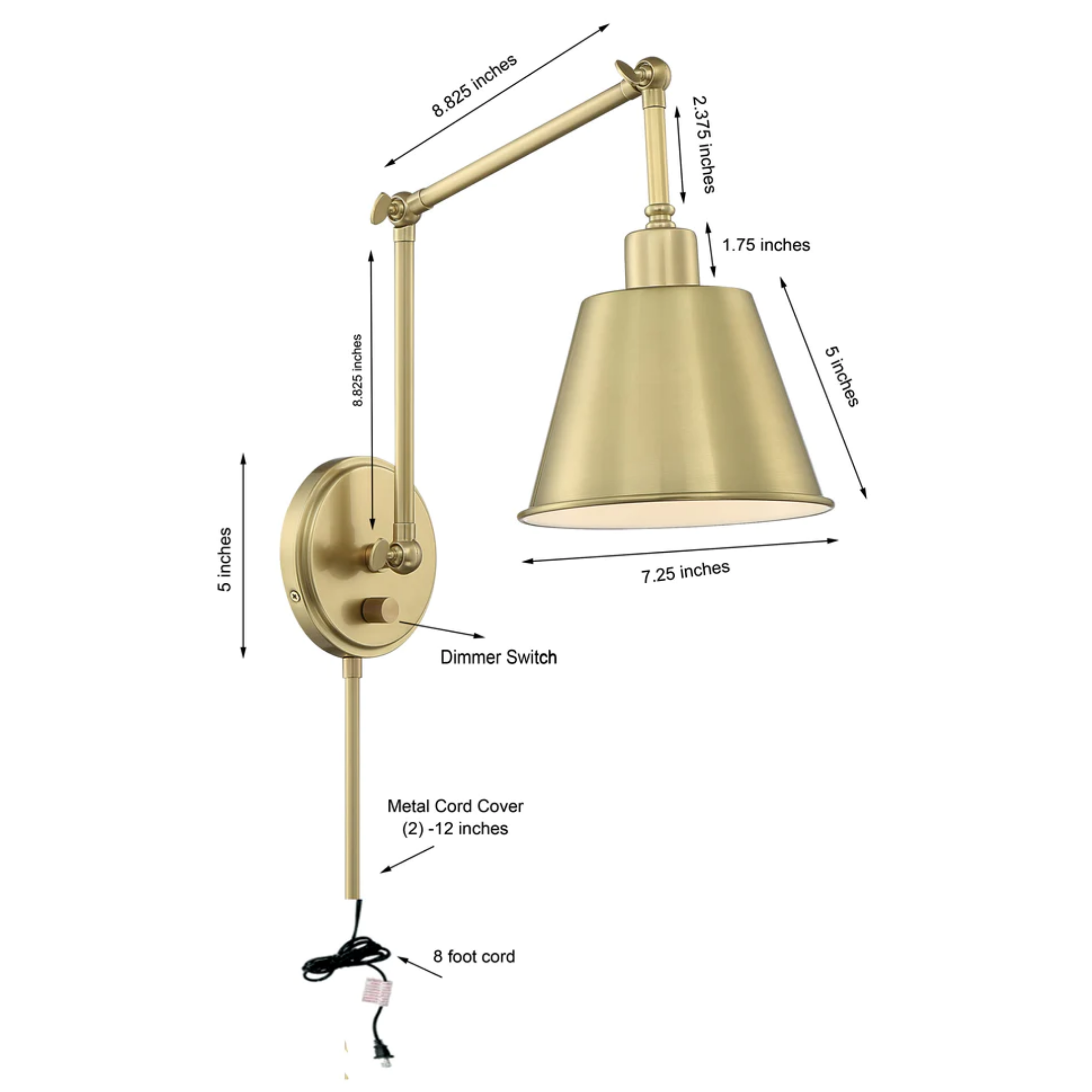 Mini Task Sconce Mitchell One Light Task Sconce – The Well Appointed House