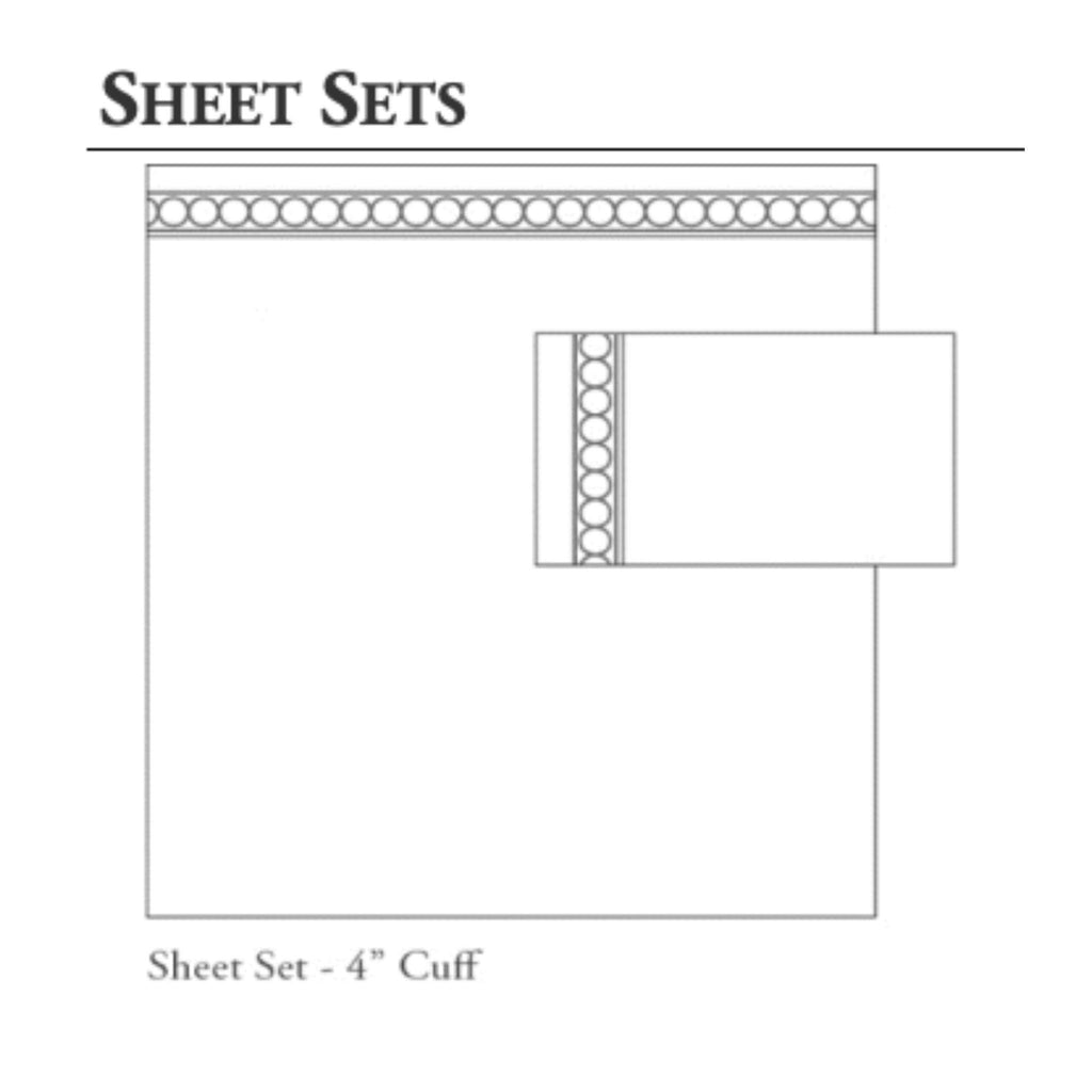 Mitzi Embroidered Dot Design Sheet Sets - Available in a Variety of Thread Colors - Sheet Sets - The Well Appointed House