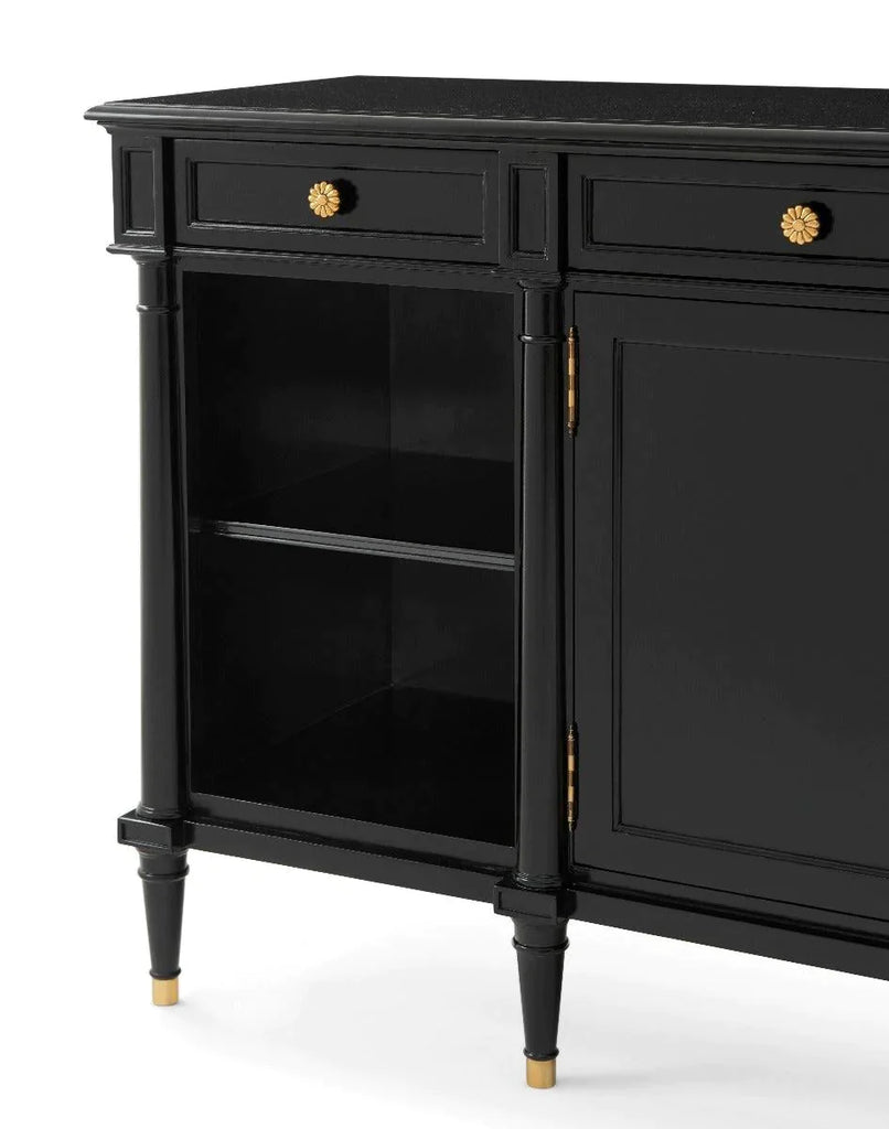 Modern Andrew Buffet Cabinet with Brass Accents - Buffets & Sideboards - The Well Appointed House