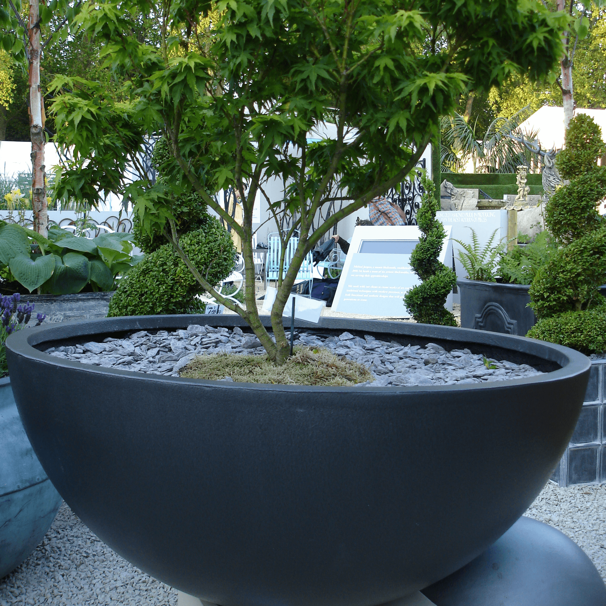large plastic planter bowl Modern Bowl Garden Planter