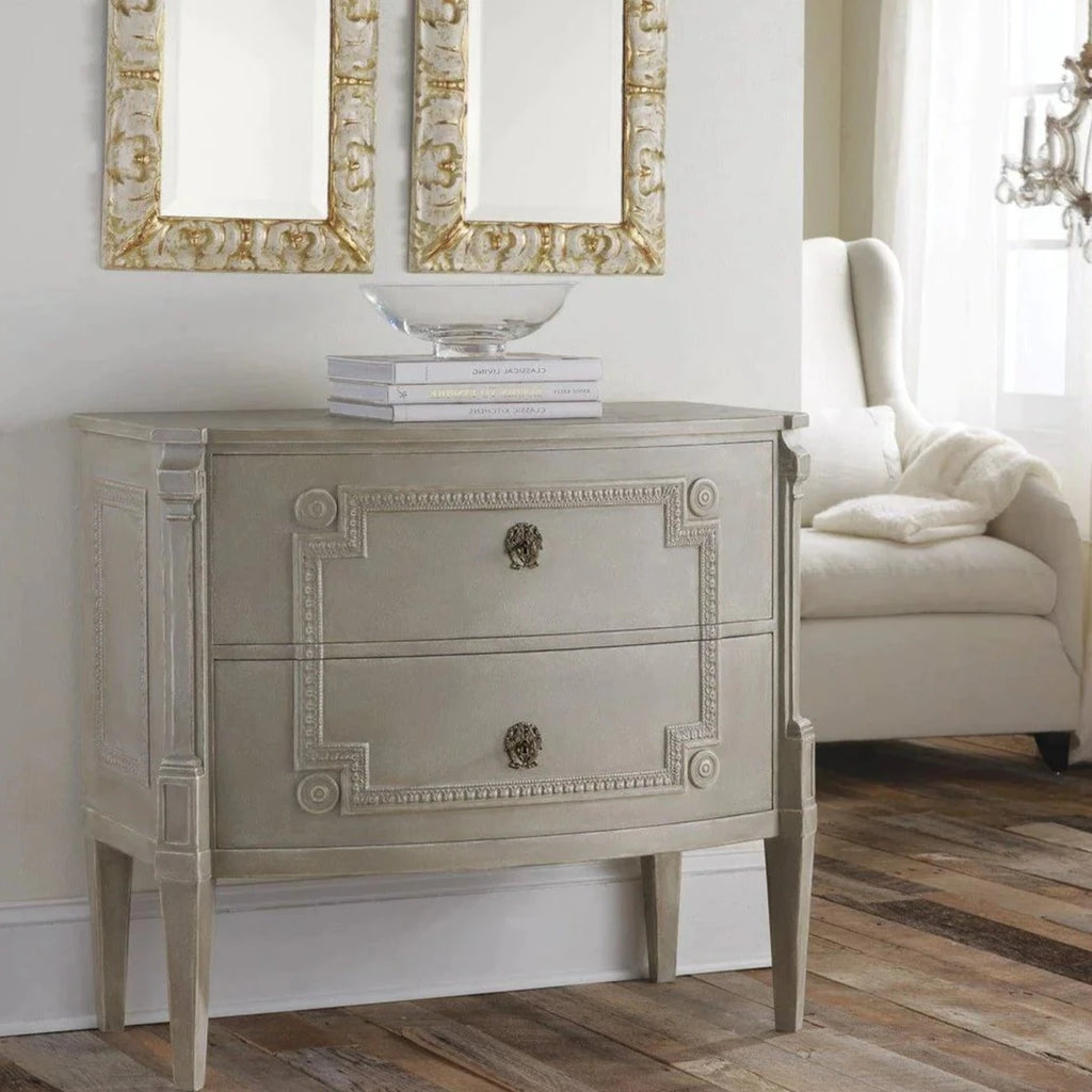 Modern History Bowfront Gustavian Commode - Nightstands & Chests - The Well Appointed House
