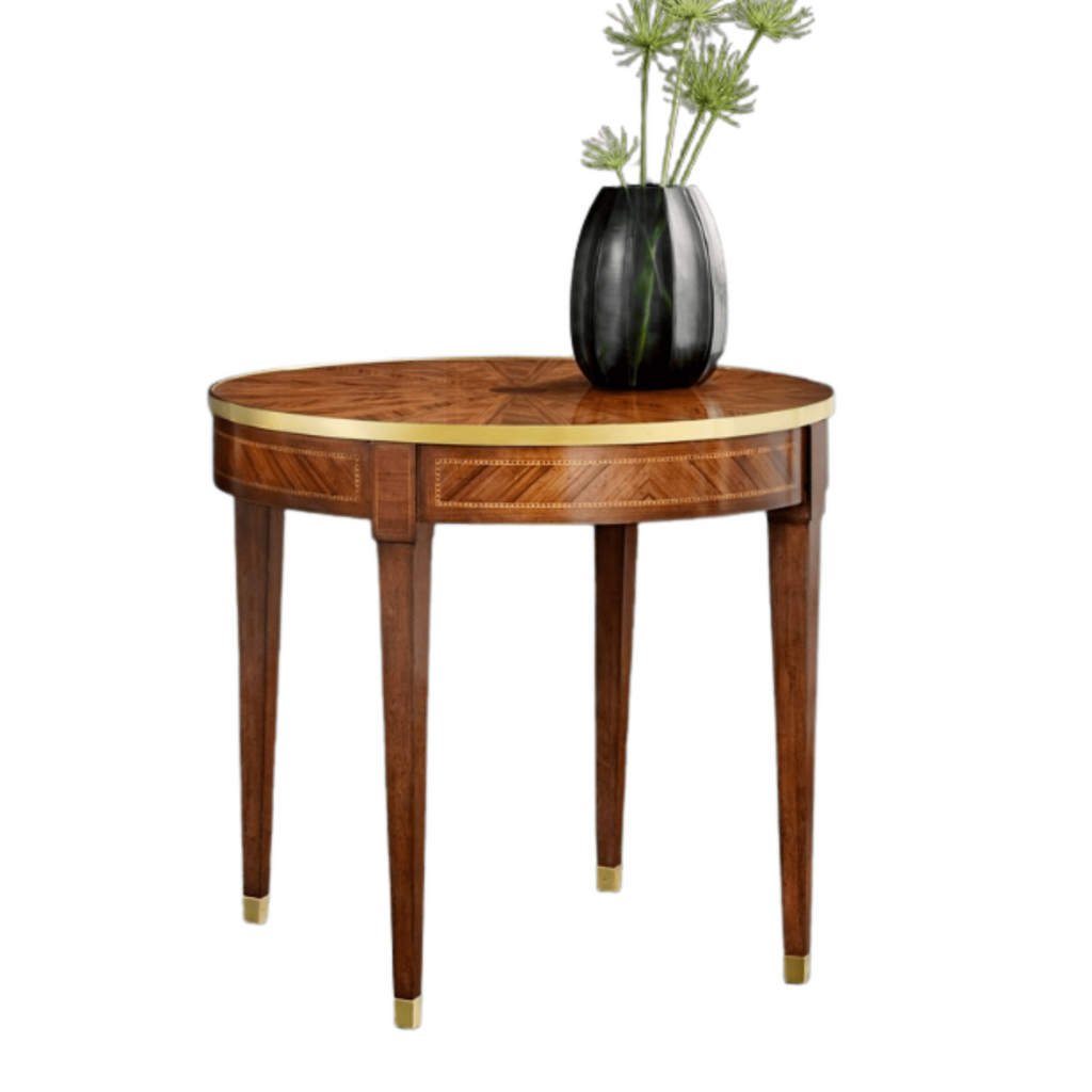Modern History Round Inlay Side Table - Side & Accent Tables - The Well Appointed House
