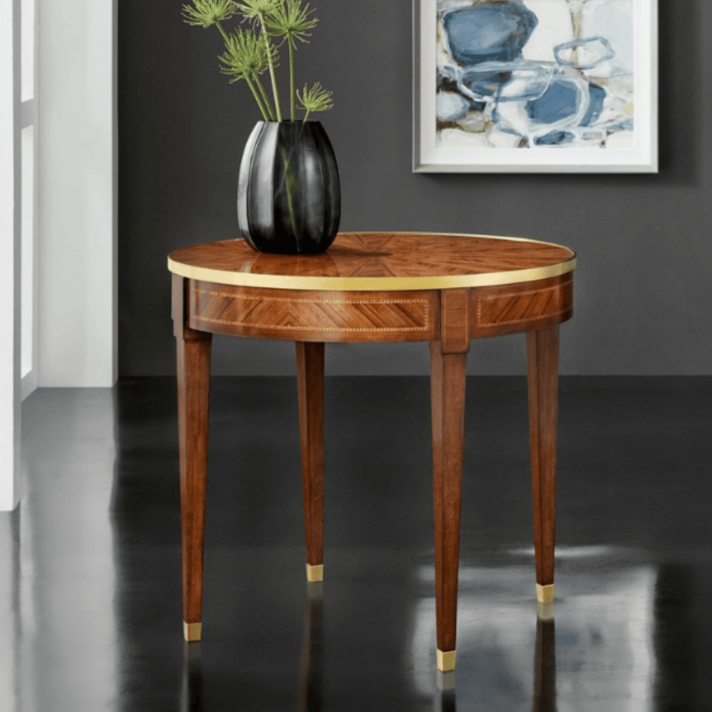 Modern History Round Inlay Side Table - Side & Accent Tables - The Well Appointed House