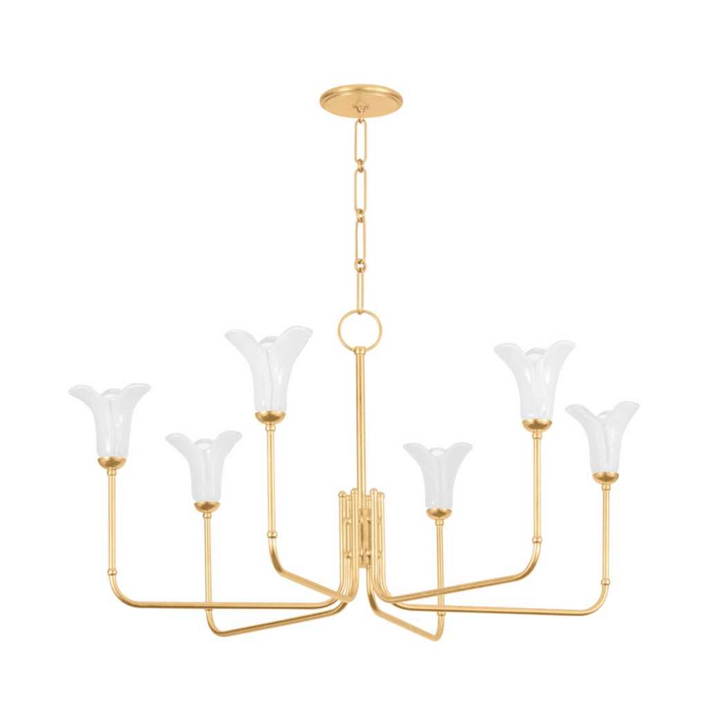 Large Montclair Six Lamp Chandelier - The Well Appointed House