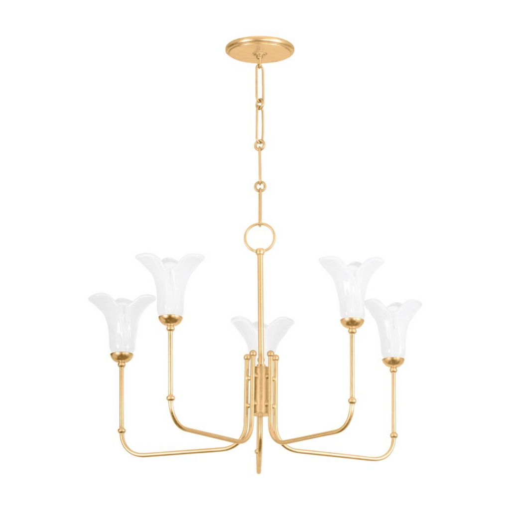 Small Montclair Five Lamp Chandelier - The Well Appointed House