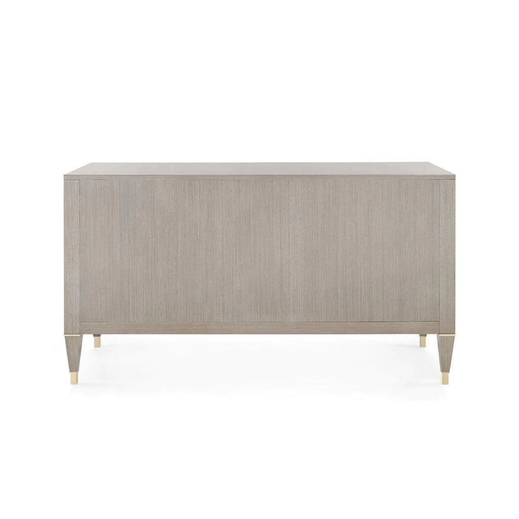 Morris Extra Large 6-Drawer Cabinet in Taupe Gray and Champagne - Sideboards & Consoles - The Well Appointed House