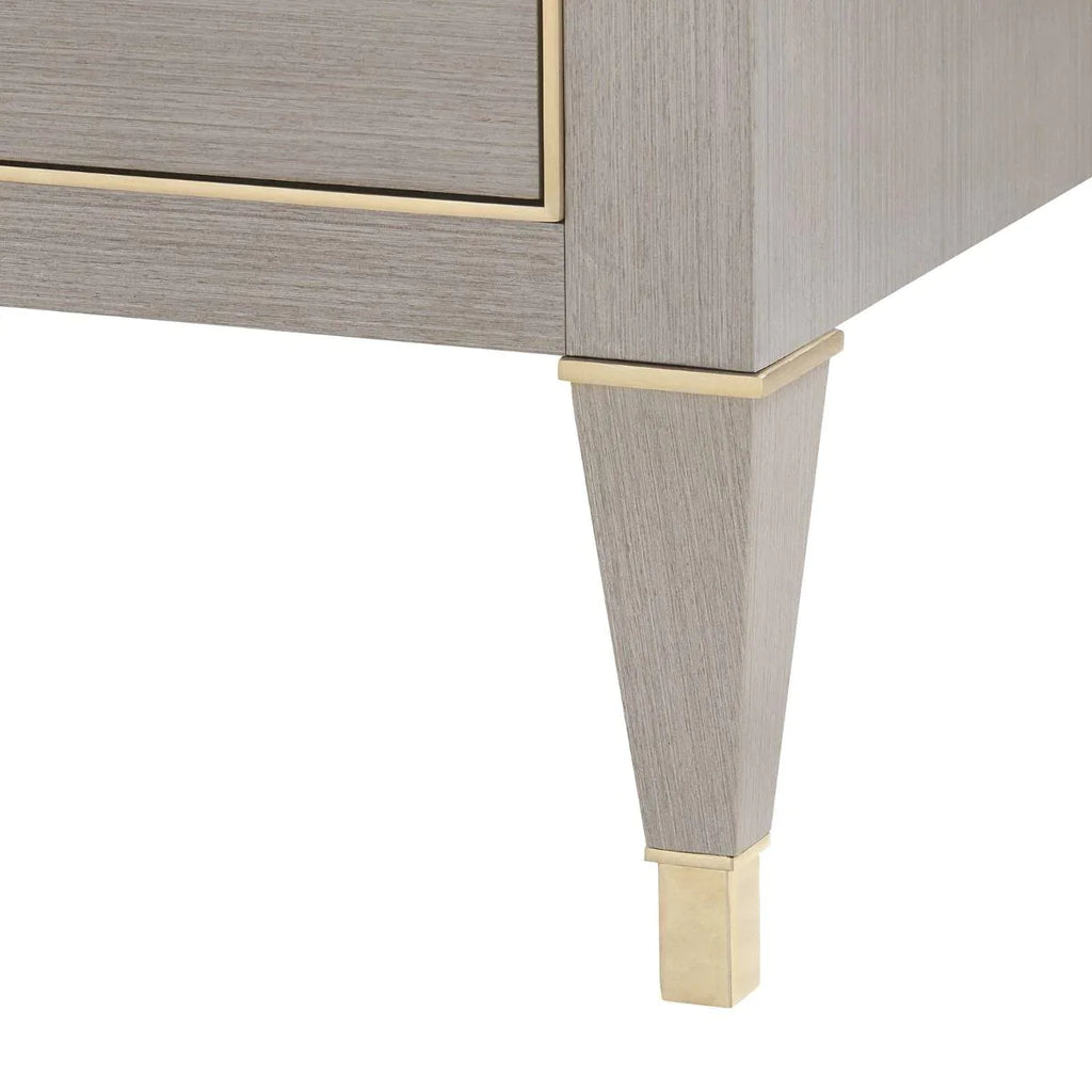 Morris Extra Large 6-Drawer Cabinet in Taupe Gray and Champagne - Sideboards & Consoles - The Well Appointed House