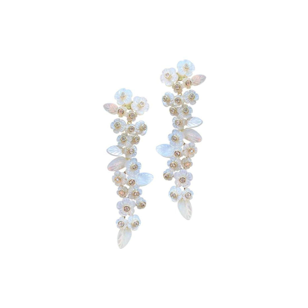 Mother of Pearl Garden Bouquet Drop Earrings - Gifts for Her - The Well Appointed House