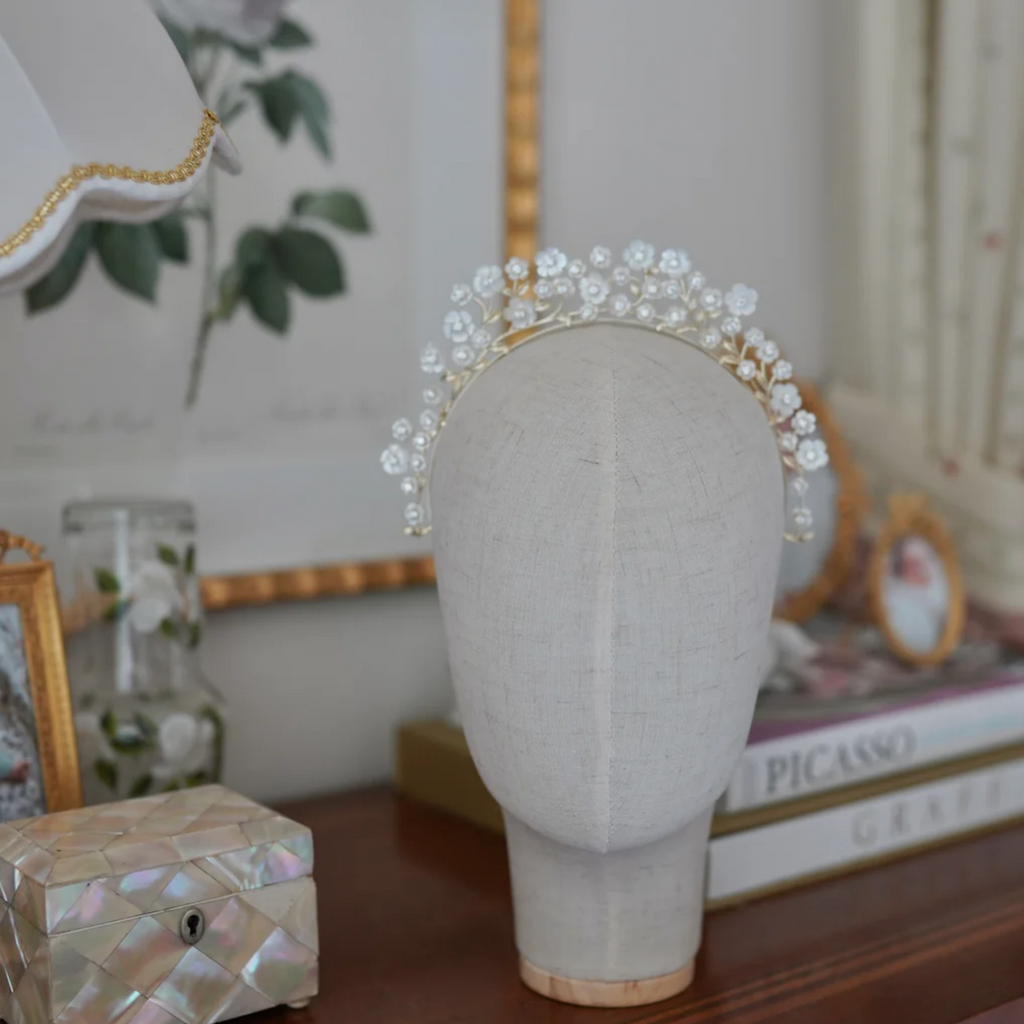 Mother of Pearl Chinoiserie Crown Headband - The Well Appointed House