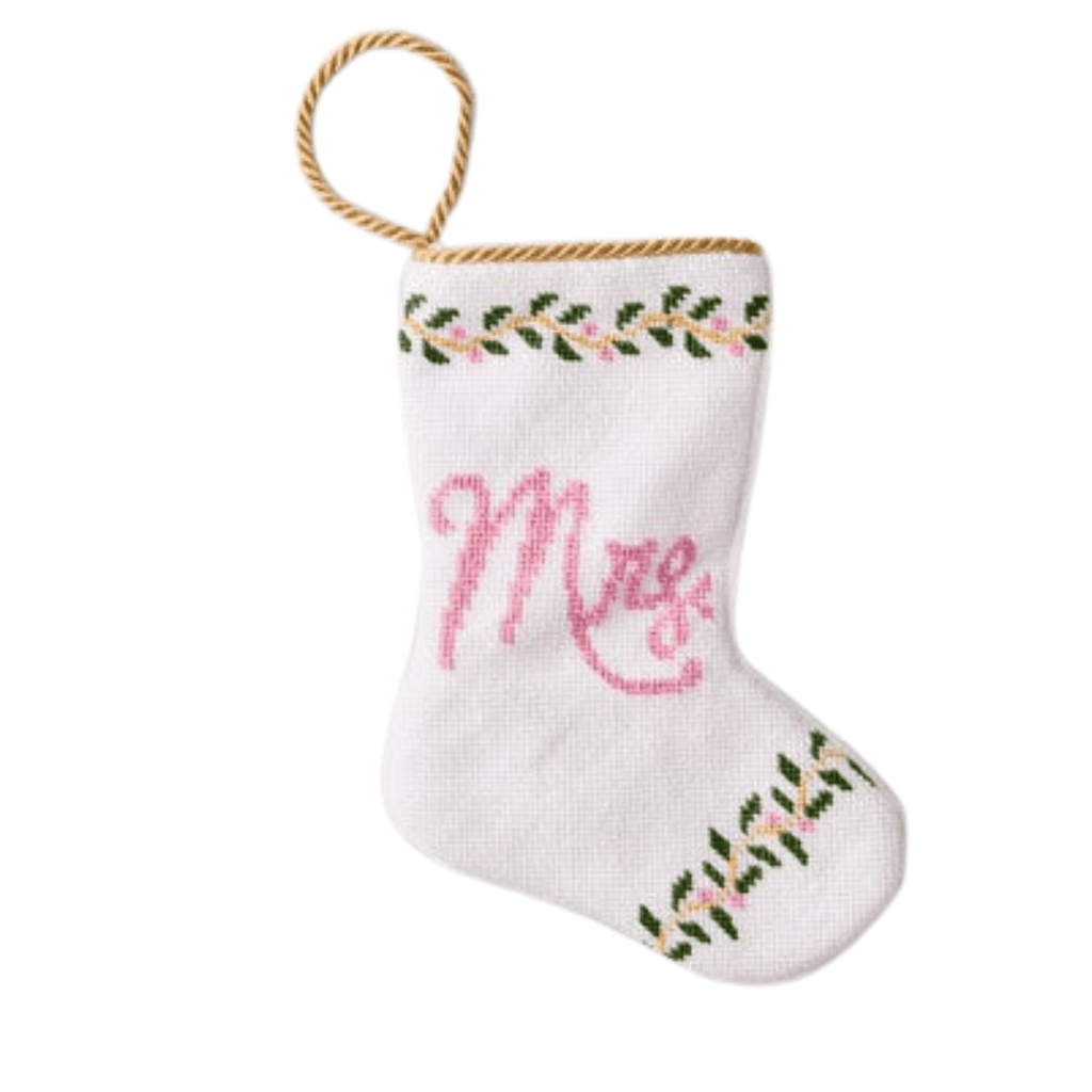 Mrs. in Pink Stocking - Christmas Stockings - The Well Appointed House
