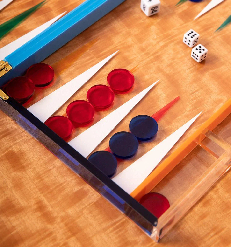 Multicolor Acrylic Backgammon Set - Games & Recreation - The Well Appointed House