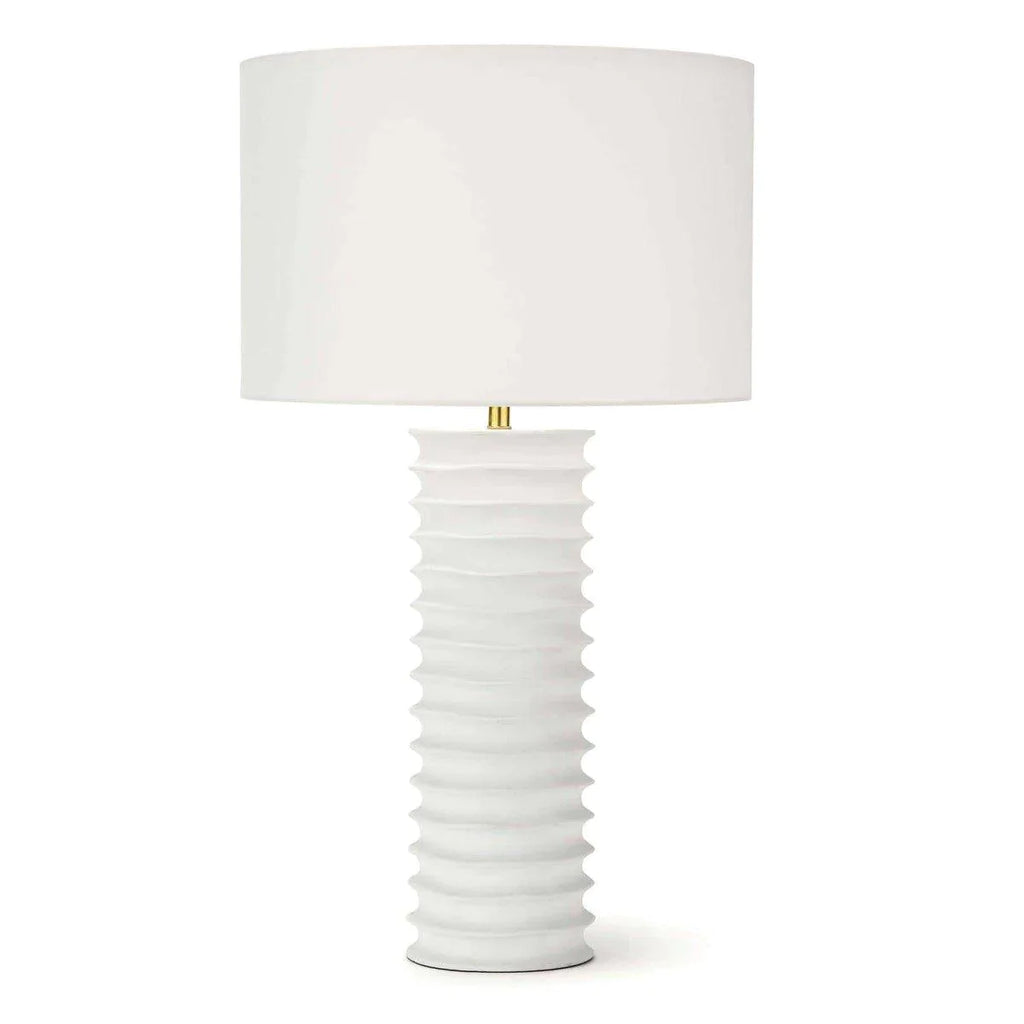 Nabu Metal Column Table Lamp (White) - Table Lamps - The Well Appointed House