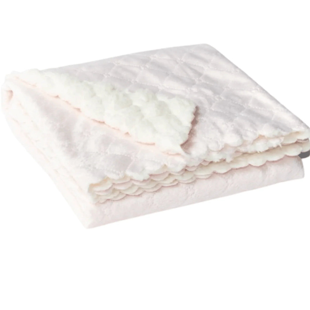 Nanas Quilted Plush Baby Blanket With Faux Sherpa - Baby Gifts - The Well Appointed House