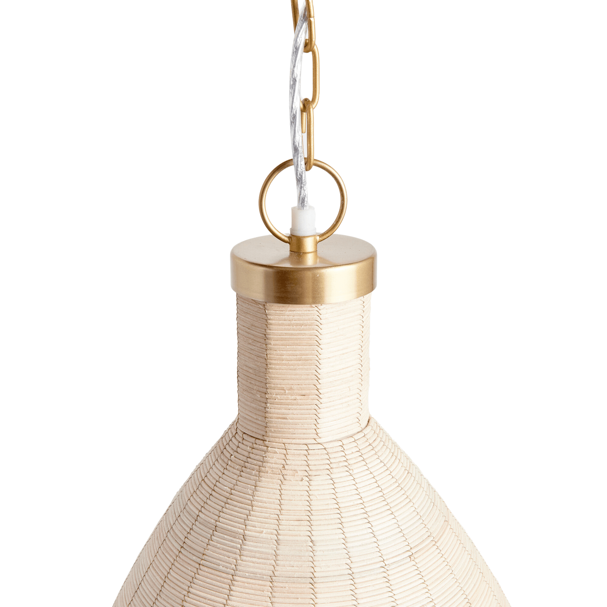 Natural Cane Rattan Petite Bell Pendant Light – The Well Appointed House