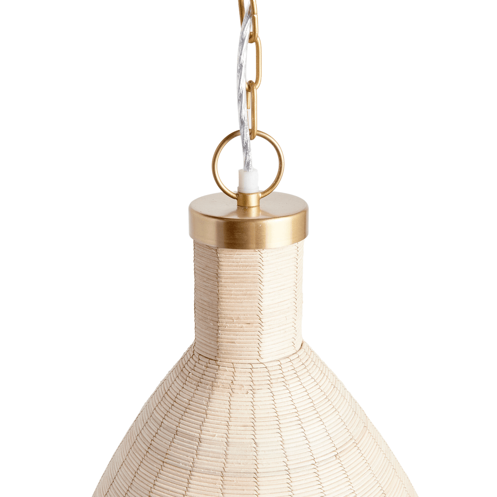 Natural Cane Rattan Petite Bell Pendant Light - Chandeliers & Pendants - The Well Appointed House