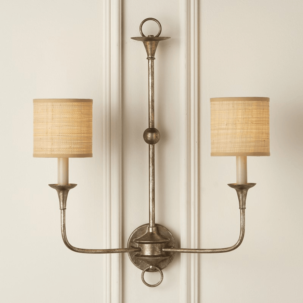 Natural Grasscloth Drum Chandelier Shade - Lamp Shades - The Well Appointed House