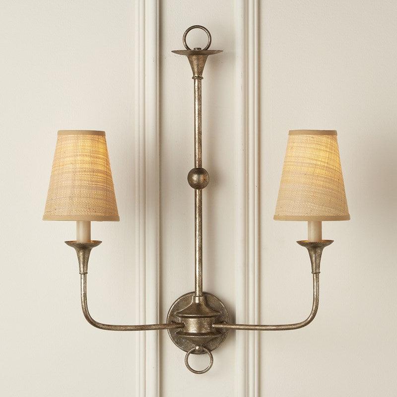 Natural Grasscloth Tapered Chandelier Shade - Lamp Shades - The Well Appointed House