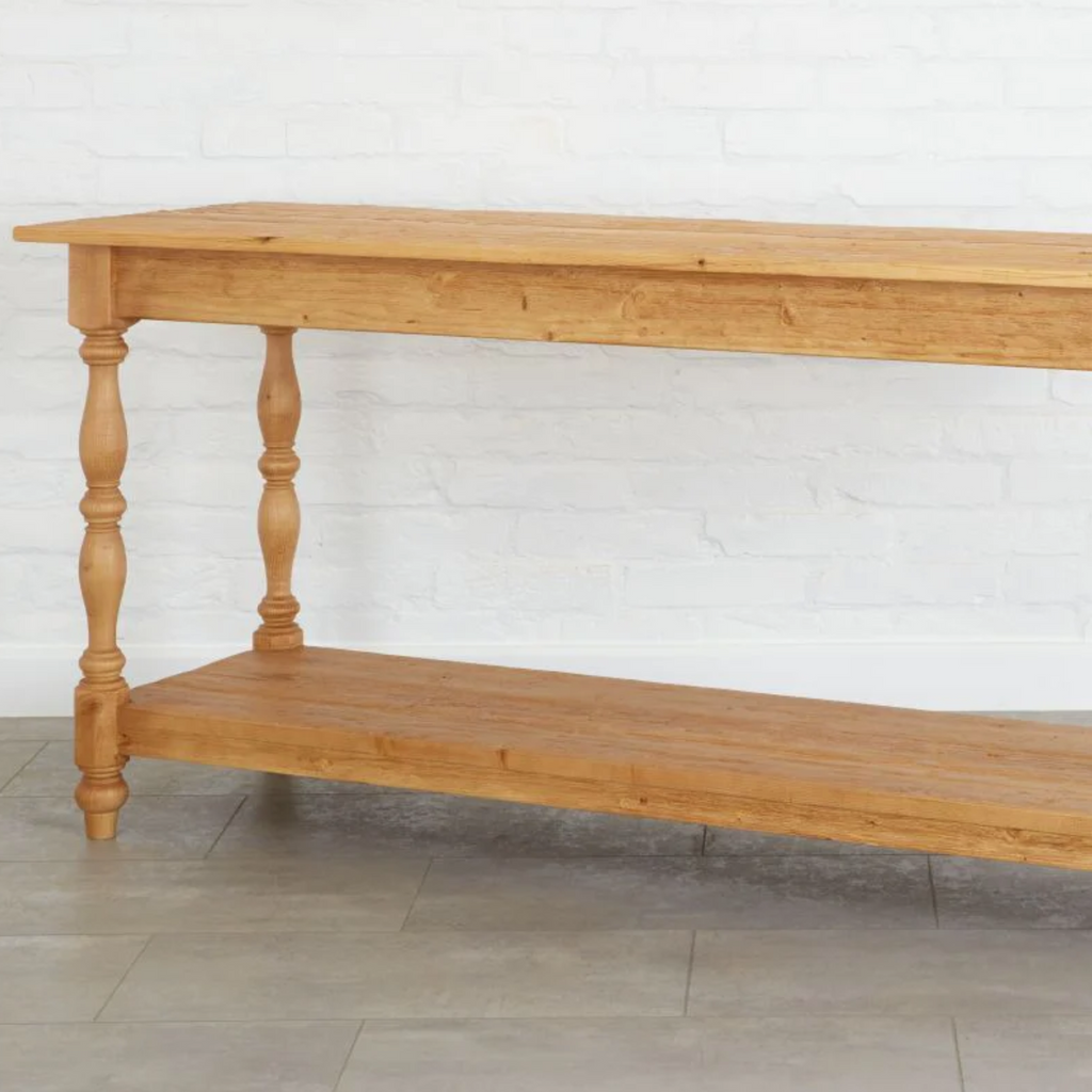 Natural Handcrafted European Pine Belgian Monastery Console Table - Buffets & Sideboards - The Well Appointed House