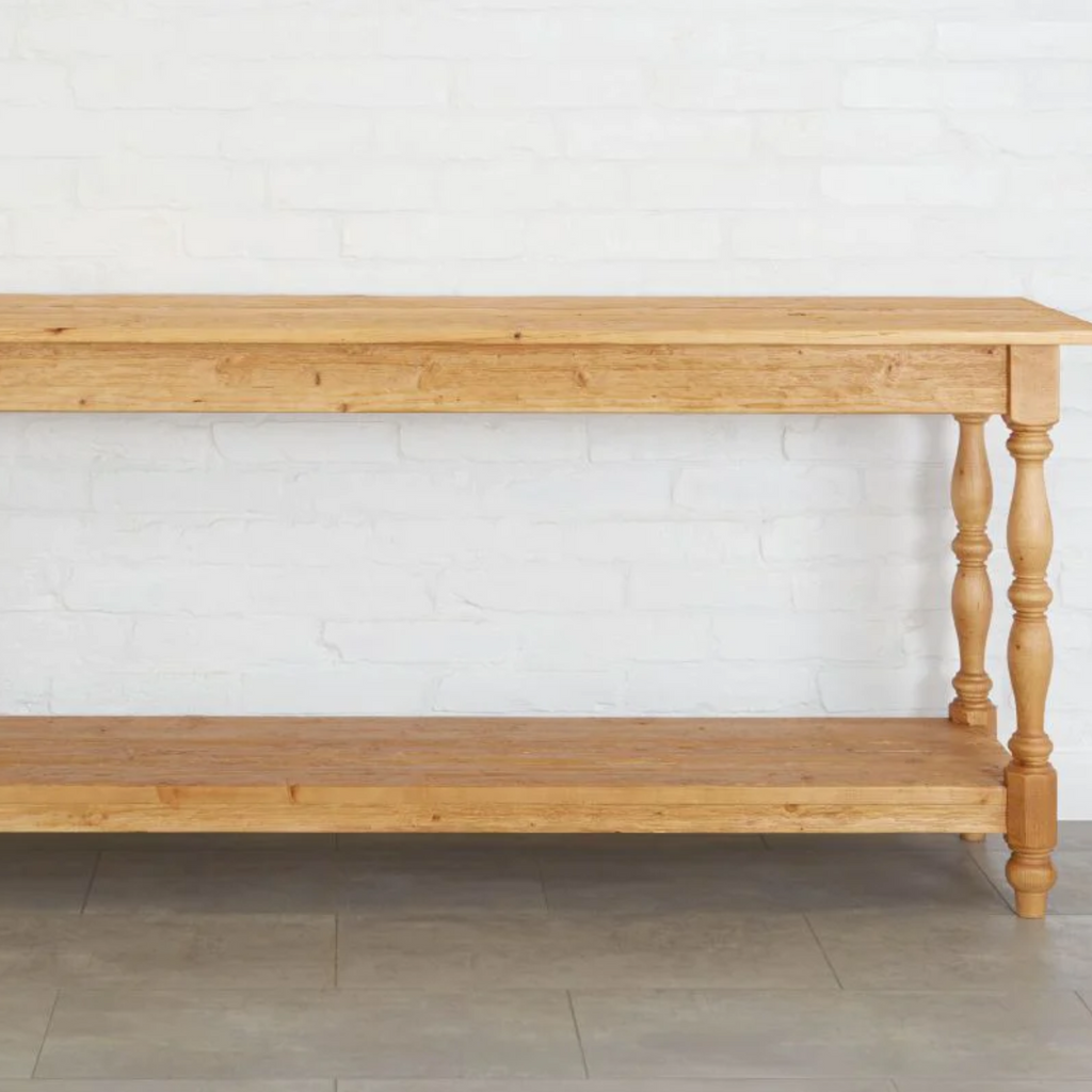 Natural Handcrafted European Pine Belgian Monastery Console Table - Buffets & Sideboards - The Well Appointed House
