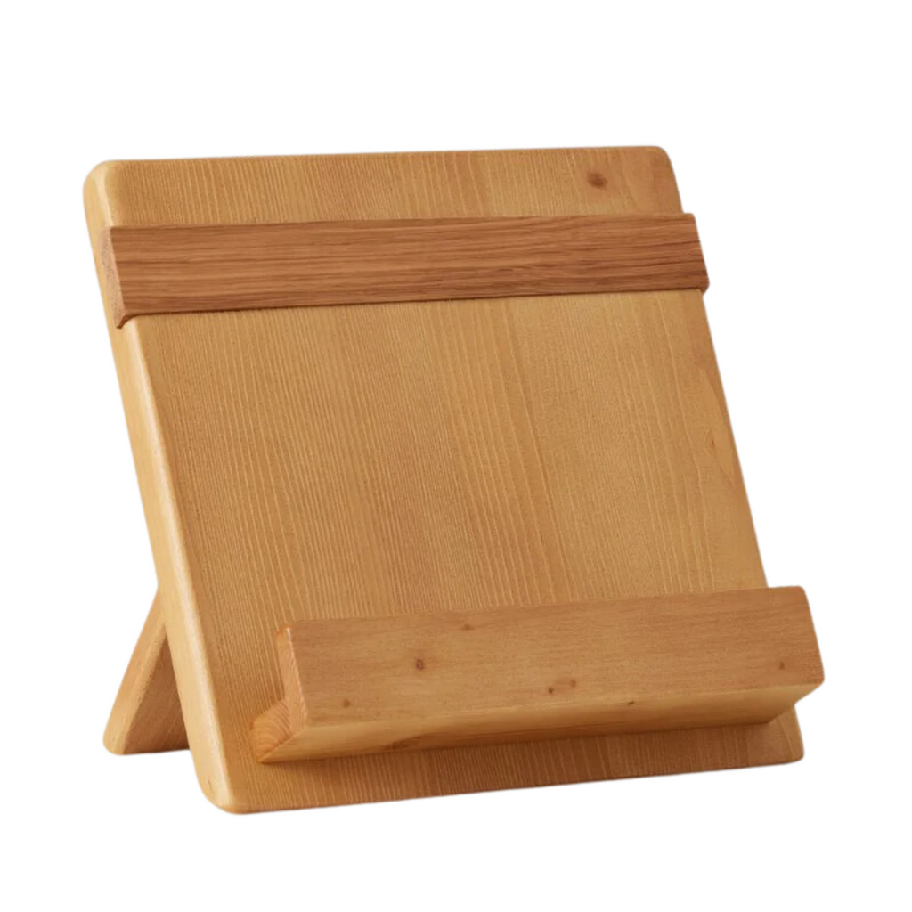 Natural Wood Mod Cookbook & Ipad Holder -The Well Appointed House