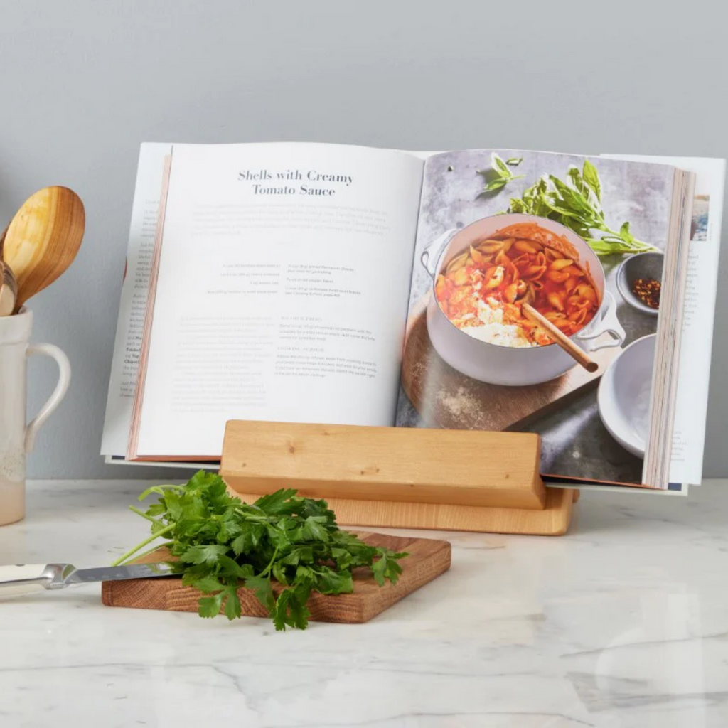 Natural Wood Mod Cookbook & Ipad Holder -The Well Appointed House