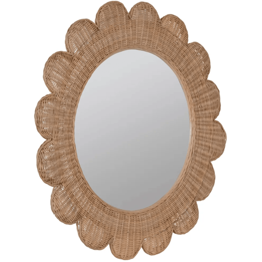 Natural Rattan Zachery Wall Mirror - Wall Mirrors - The Well Appointed House