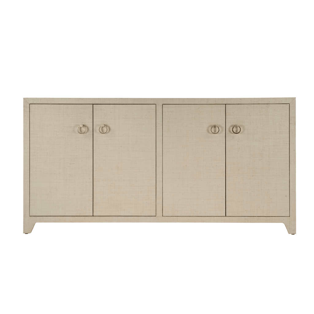 Natural Saguran Raffia Four Door Sideboard - Sideboards & Consoles - The Well Appointed House
