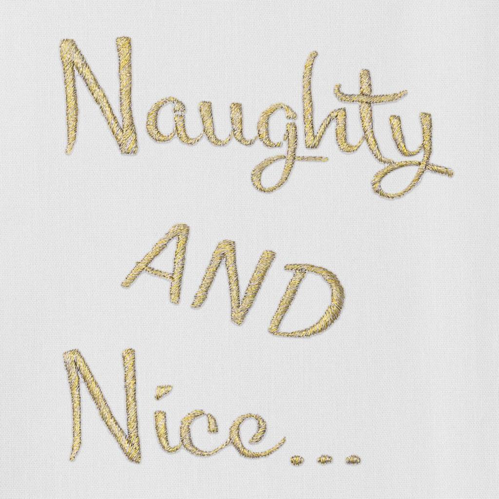 Set of 4 Naughty And Nice Christmas Hand Towels - The Well Appointed House