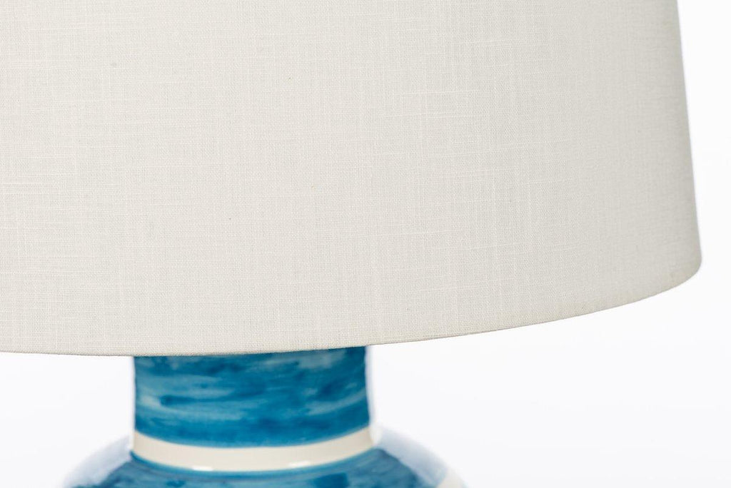 Nautical Blue and White Striped Ceramic Table Lamp - Table Lamps - The Well Appointed House