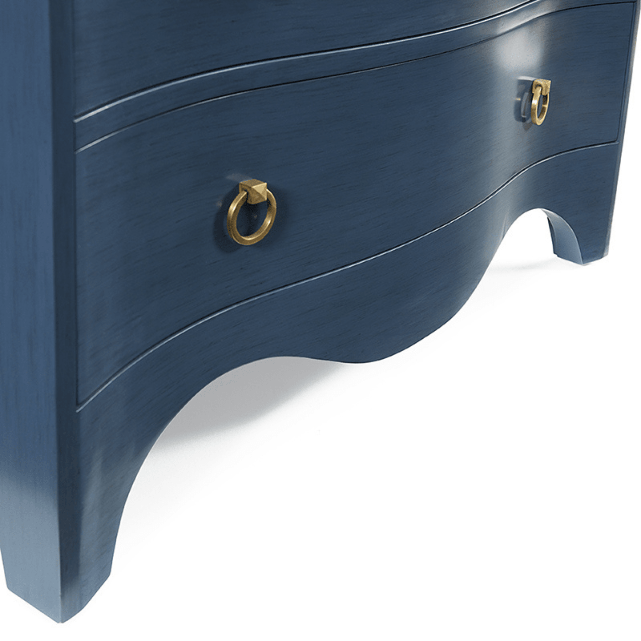 navy blue chest dresser Navy Blue Three Drawer Serpentine Chest