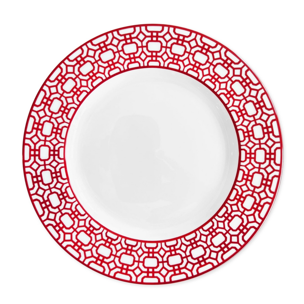 Newport Garden Gate Crimson Dinner Plate - The Well Appointed House