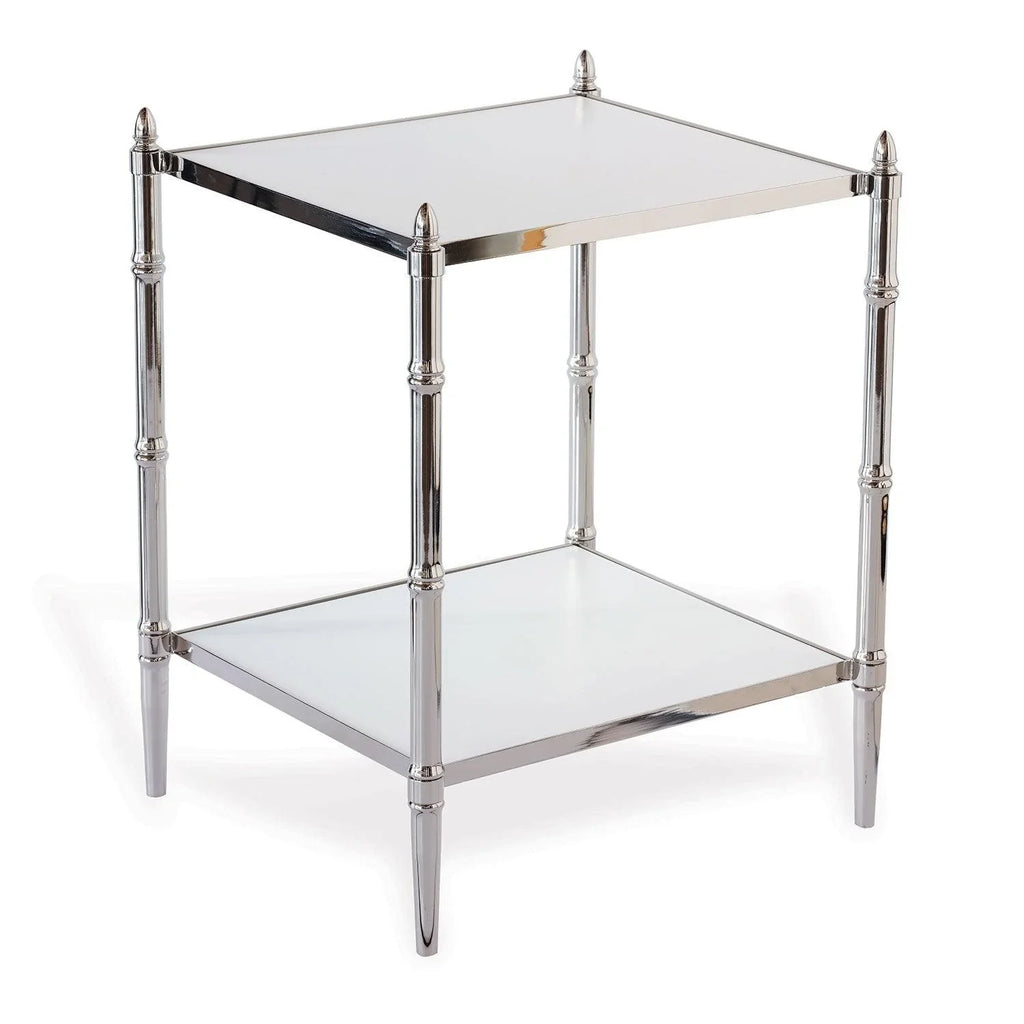 Nickel Two Tier Accent Table - Side & Accent Tables - The Well Appointed House
