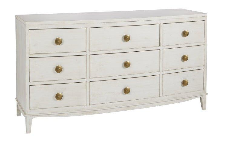 Nine Drawer Dresser with Brass Hardware - Dressers & Armoires - The Well Appointed House