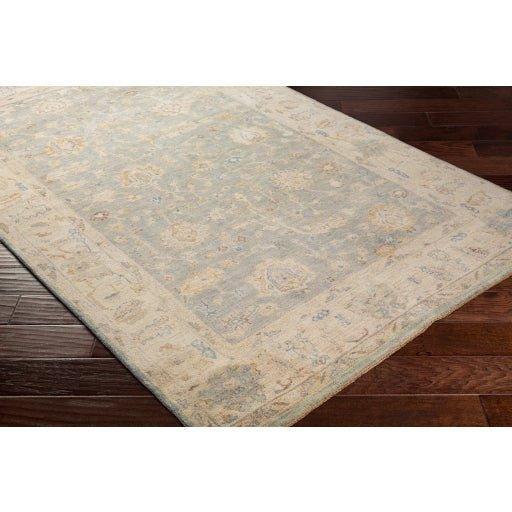 Normandy Hand Knotted Blue & Beige Area Rug - Available in a Variety of Sizes - Rugs - The Well Appointed House