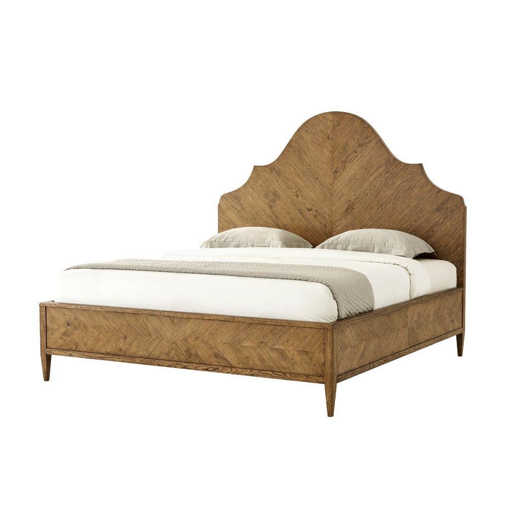 Nova Hand-Veneered Rustic Oak King Bed - Beds & Headboards - The Well Appointed House
