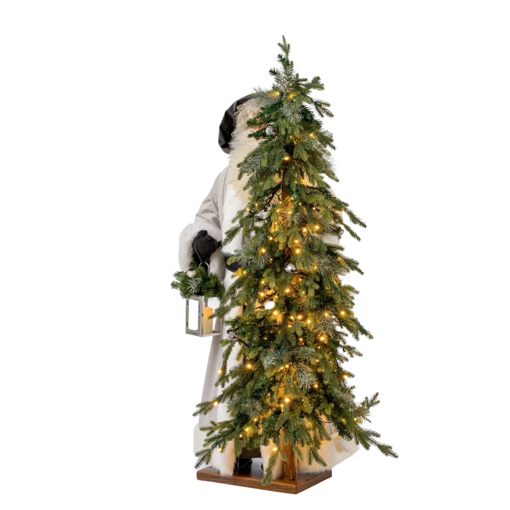 Nuthatch Holiday Life Size Decorative Santa With Tree - The Well Appointed House