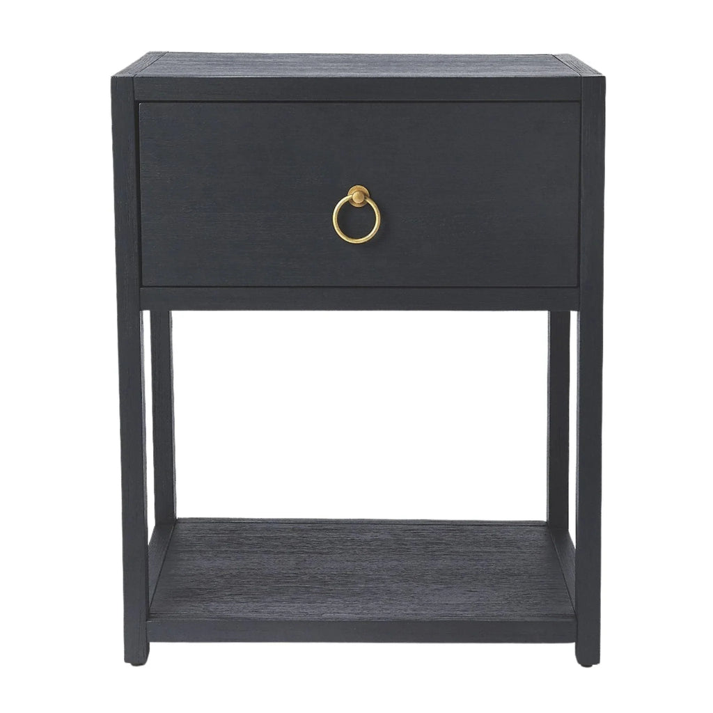 Navy One Drawer Side Table - The Well Appointed House