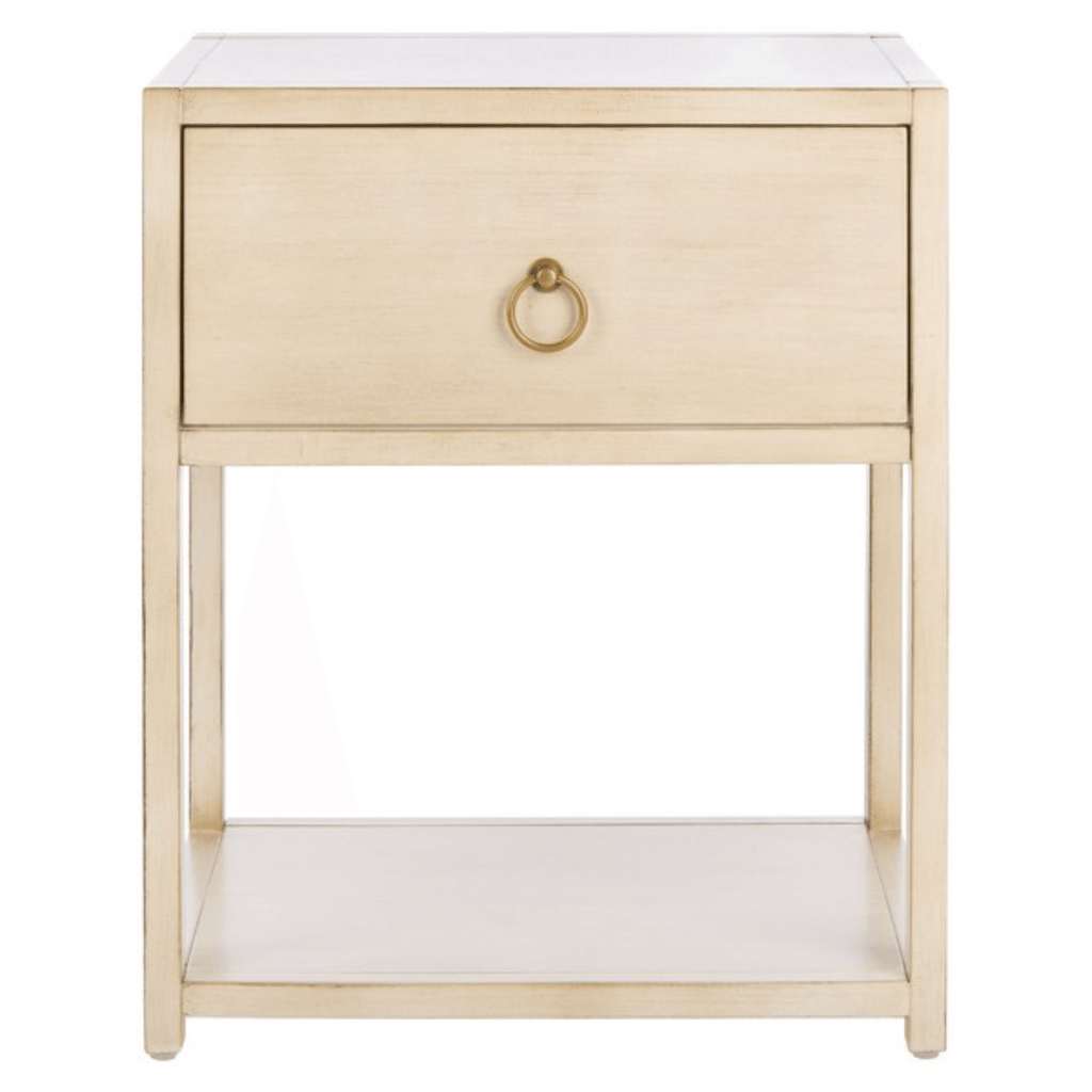 One Drawer Nightstand in Antique White - Nightstands & Chests - The Well Appointed House