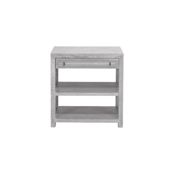 One Drawer Side Table in Grey Cerused Oak - Side & Accent Tables - The Well Appointed House