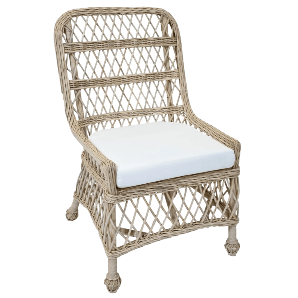 Open Weave Wicker Side Chair - Dining Chairs - The Well Appointed House