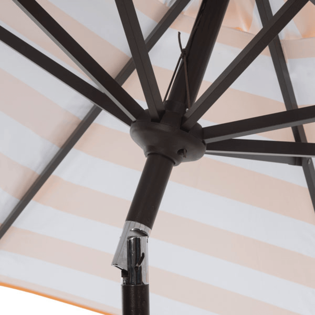 Orange and White Striped Outdoor Umbrella - Outdoor Umbrellas - The Well Appointed House