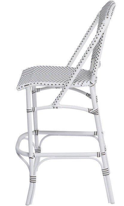 Outdoor Aluminum Framed Woven Bistro Style Counter Stool - Outdoor Bar & Counter Stools - The Well Appointed House