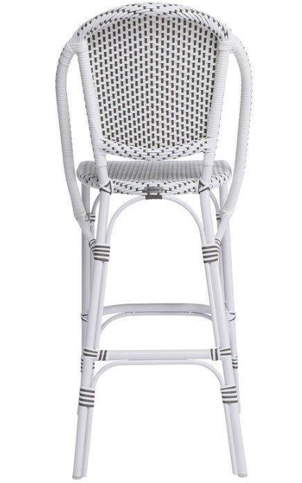 Outdoor Aluminum Framed Woven Bistro Style Counter Stool - Outdoor Bar & Counter Stools - The Well Appointed House