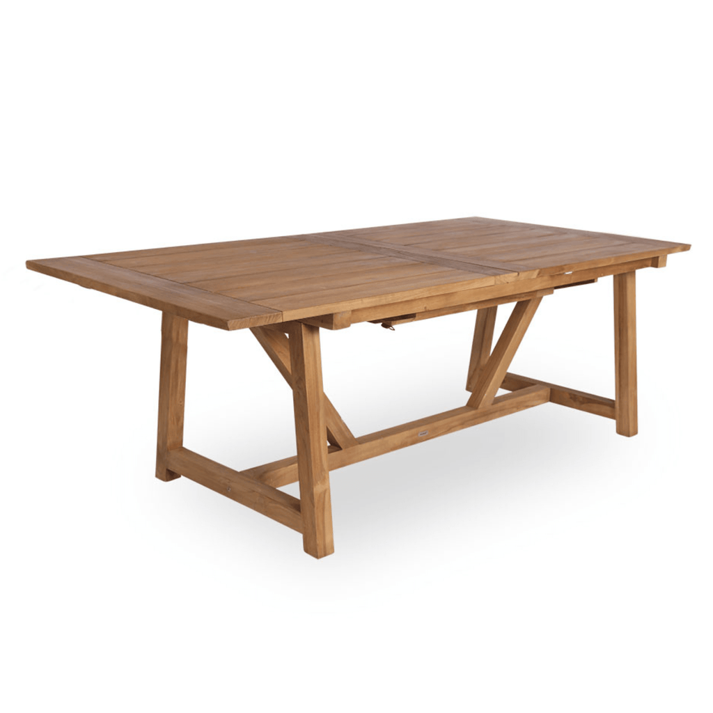 Outdoor Teak Extendable Dining Table - Outdoor Dining Tables & Chairs - The Well Appointed House