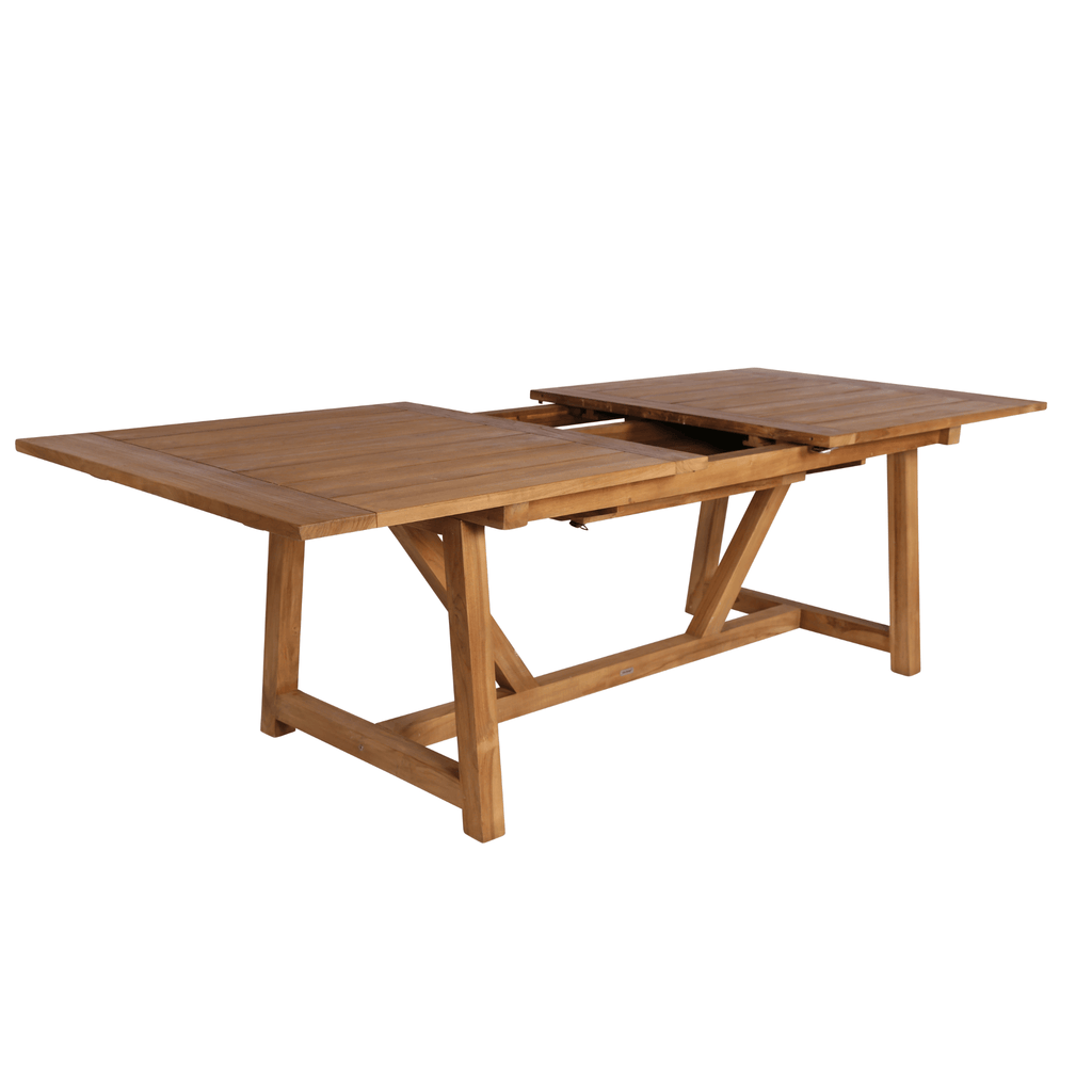 Outdoor Teak Extendable Dining Table - Outdoor Dining Tables & Chairs - The Well Appointed House