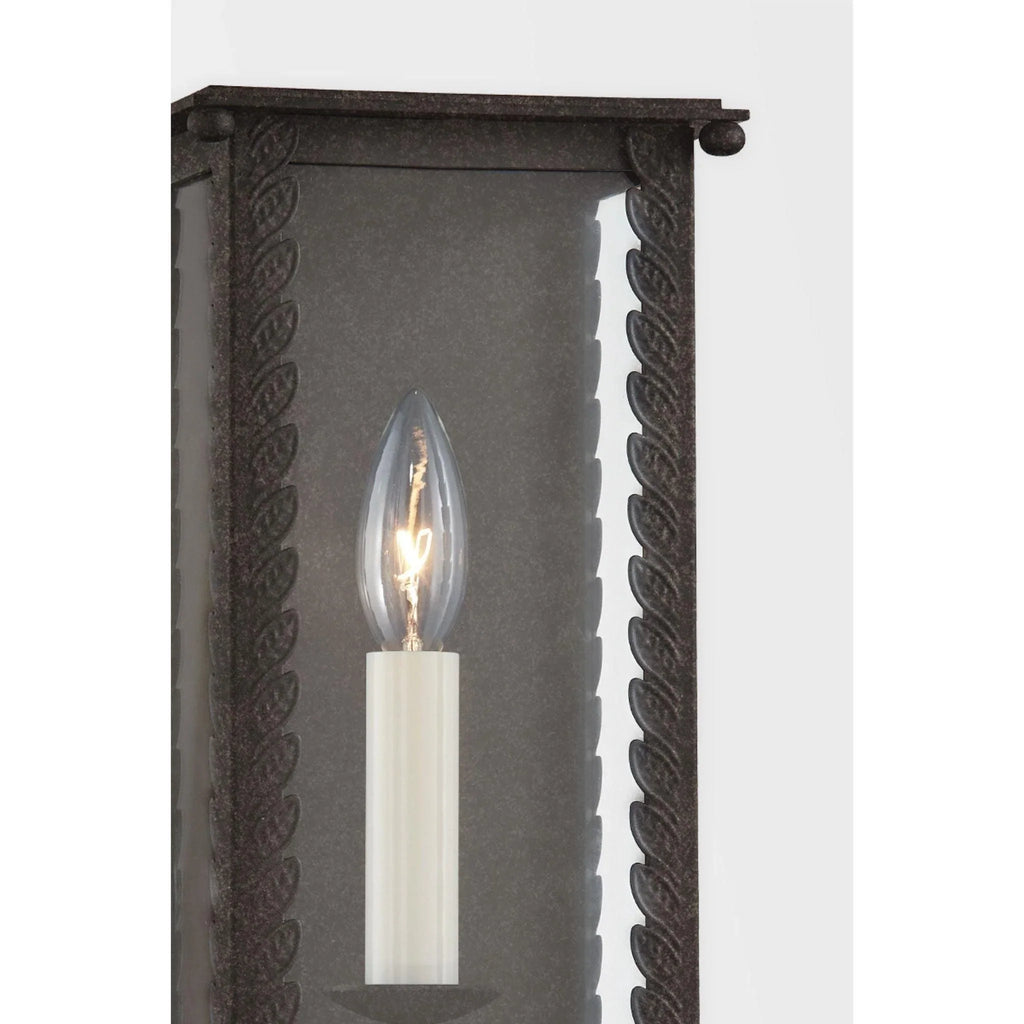 Outdoor Zuma Single Lamp Wall Sconce in French Iron Finish - Outdoor Lighting - The Well Appointed House