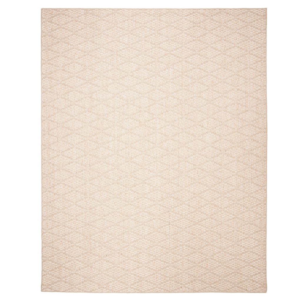 Beige Power Loomed Sisal Lattice Motif Area Rug - The Well Appointed House