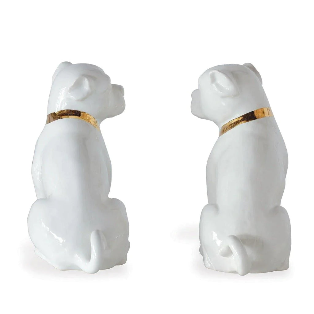 Pair of Cream Pug Porcelain Figurines - Decorative Objects - The Well Appointed House