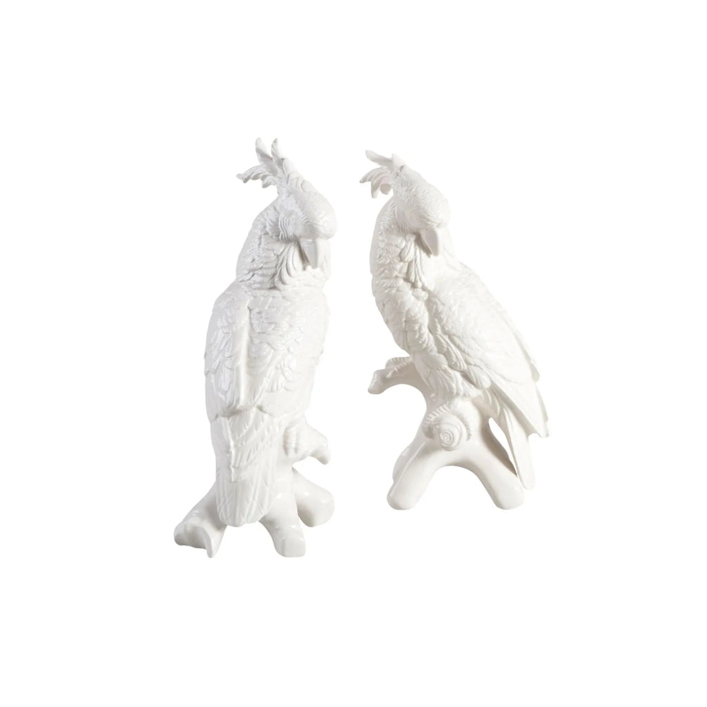 Pair of Large Ceramic Cockatoos - Decorative Objects - The Well Appointed House